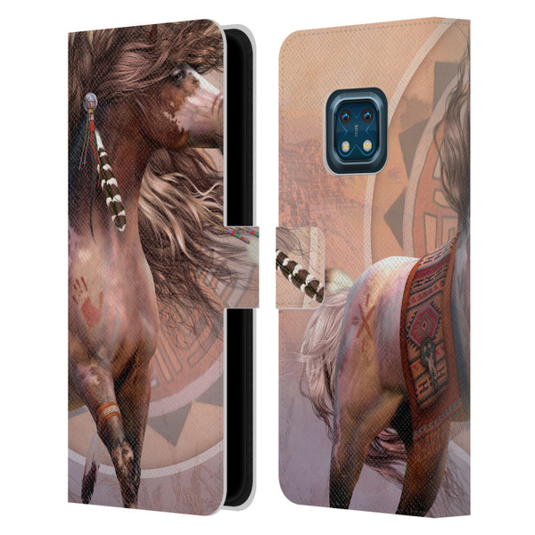 Laurie Prindle Fantasy Horse Spirit Warrior Leather Book Wallet Case Cover For Nokia XR20