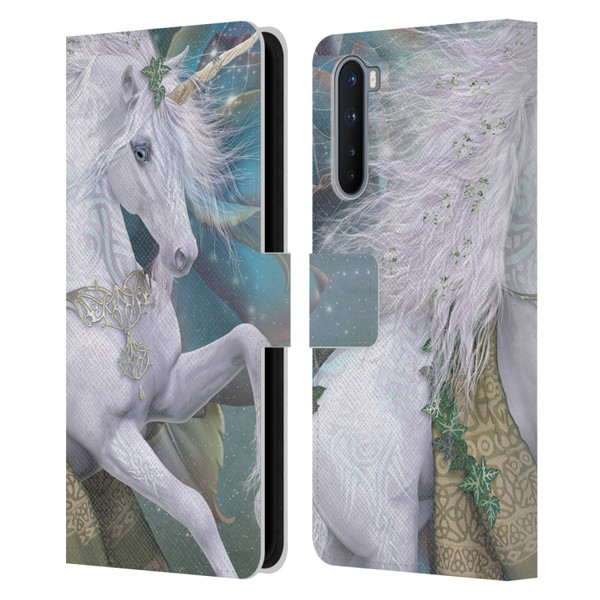 Laurie Prindle Fantasy Horse Kieran Unicorn Leather Book Wallet Case Cover For OnePlus Nord 5G