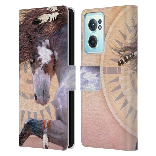 Laurie Prindle Fantasy Horse Native Spirit Leather Book Wallet Case Cover For OnePlus Nord CE 2 5G