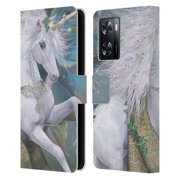 Laurie Prindle Fantasy Horse Kieran Unicorn Leather Book Wallet Case Cover For OPPO A57s
