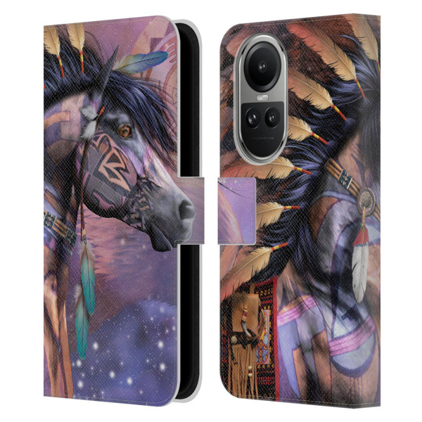 Laurie Prindle Fantasy Horse Native American Shaman Leather Book Wallet Case Cover For OPPO Reno10 5G / Reno10 Pro 5G