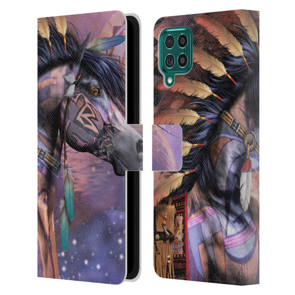 Laurie Prindle Fantasy Horse Native American Shaman Leather Book Wallet Case Cover For Samsung Galaxy F62 (2021)