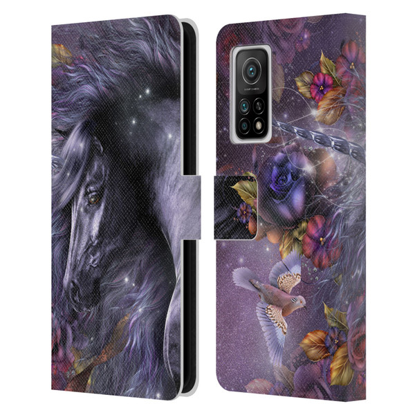 Laurie Prindle Fantasy Horse Blue Rose Unicorn Leather Book Wallet Case Cover For Xiaomi Mi 10T 5G