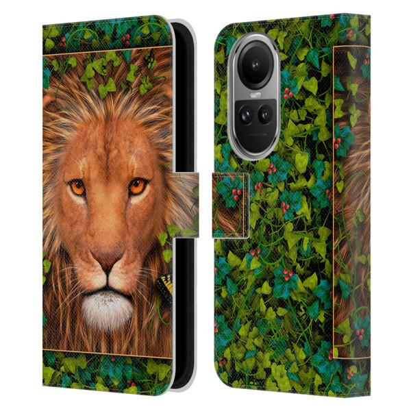 Laurie Prindle Lion Return Of The King Leather Book Wallet Case Cover For OPPO Reno10 5G / Reno10 Pro 5G