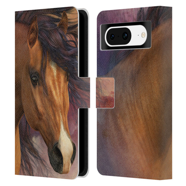 Laurie Prindle Western Stallion Flash Leather Book Wallet Case Cover For Google Pixel 8