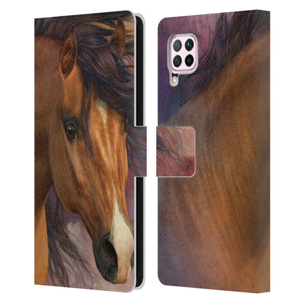 Laurie Prindle Western Stallion Flash Leather Book Wallet Case Cover For Huawei Nova 6 SE / P40 Lite