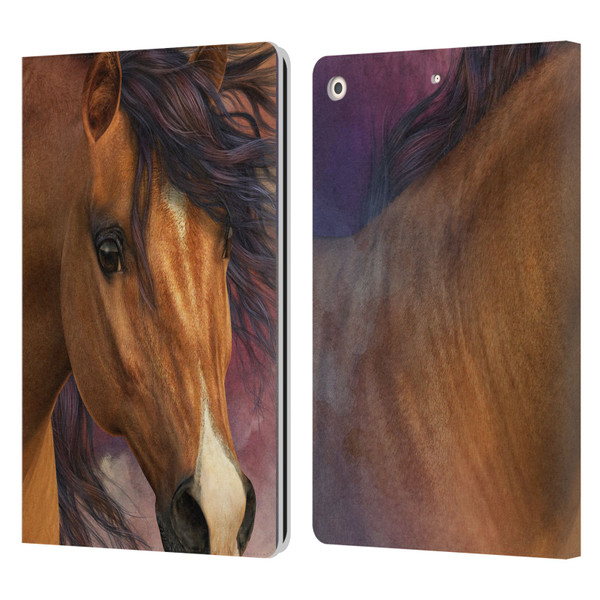 Laurie Prindle Western Stallion Flash Leather Book Wallet Case Cover For Apple iPad 10.2 2019/2020/2021
