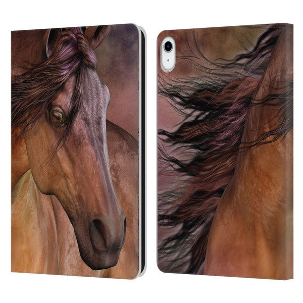 Laurie Prindle Western Stallion Belleze Fiero Leather Book Wallet Case Cover For Apple iPad 10.9 (2022)