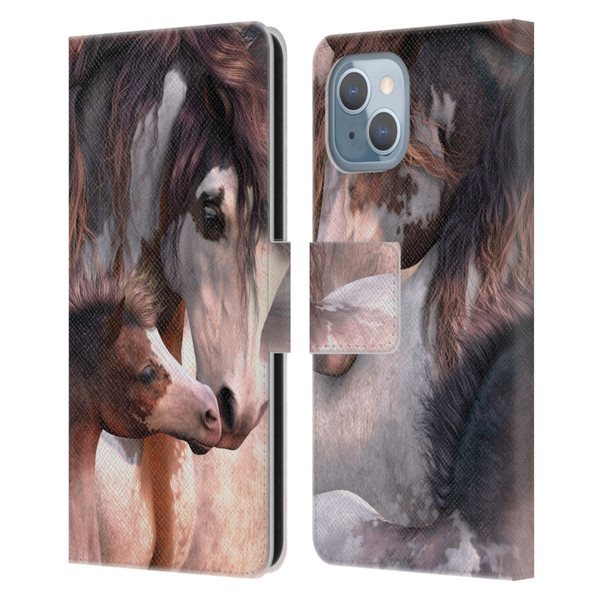 Laurie Prindle Western Stallion Generations Leather Book Wallet Case Cover For Apple iPhone 14