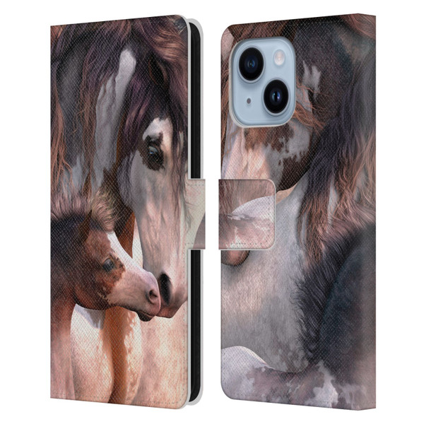 Laurie Prindle Western Stallion Generations Leather Book Wallet Case Cover For Apple iPhone 14 Plus