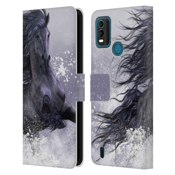 Laurie Prindle Western Stallion Winter Thunder Leather Book Wallet Case Cover For Nokia G11 Plus