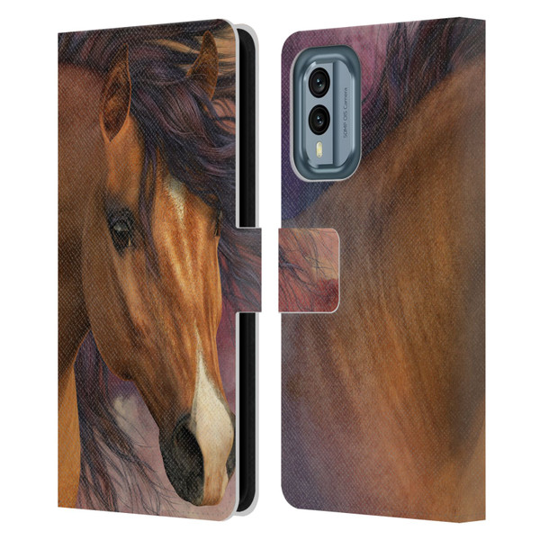 Laurie Prindle Western Stallion Flash Leather Book Wallet Case Cover For Nokia X30
