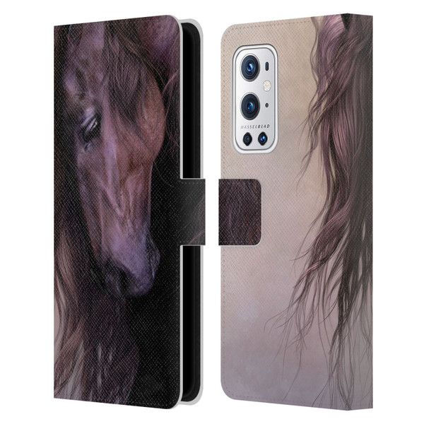 Laurie Prindle Western Stallion Equus Leather Book Wallet Case Cover For OnePlus 9 Pro