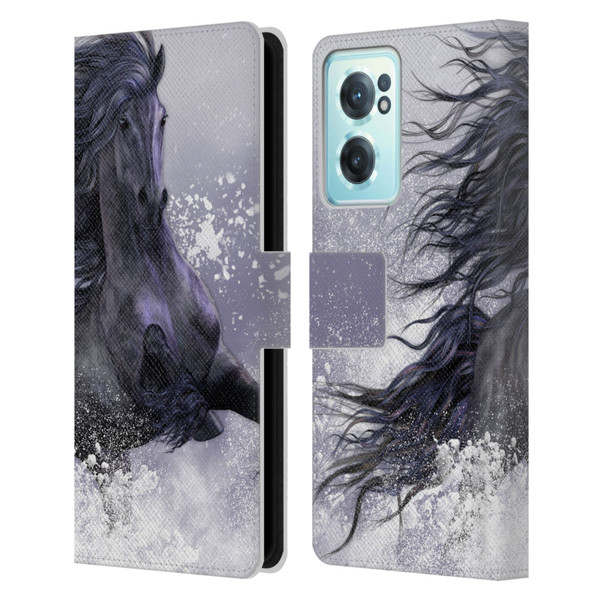 Laurie Prindle Western Stallion Winter Thunder Leather Book Wallet Case Cover For OnePlus Nord CE 2 5G