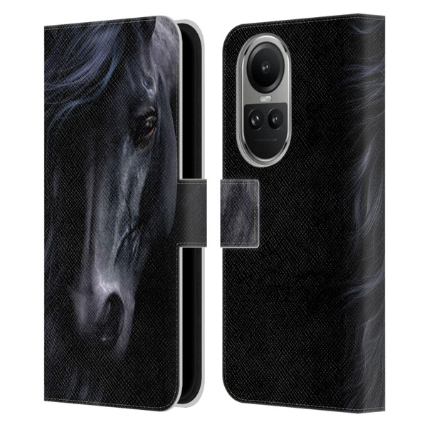 Laurie Prindle Western Stallion The Black Leather Book Wallet Case Cover For OPPO Reno10 5G / Reno10 Pro 5G