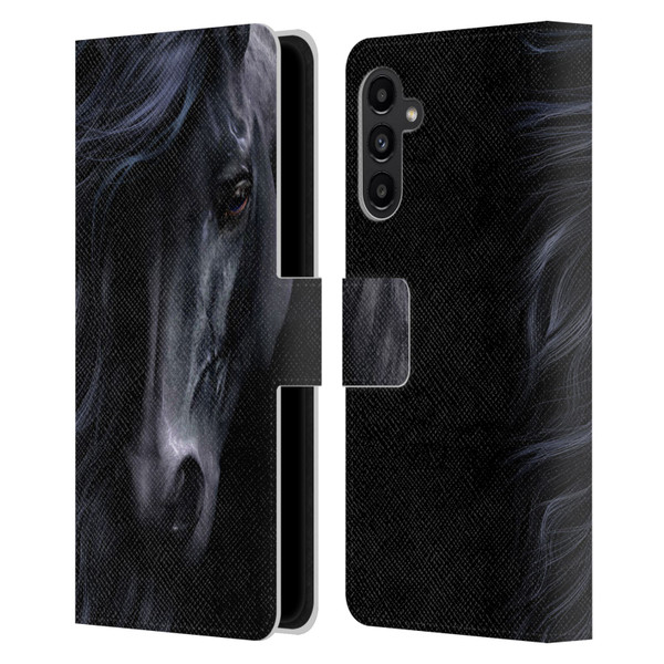 Laurie Prindle Western Stallion The Black Leather Book Wallet Case Cover For Samsung Galaxy A13 5G (2021)