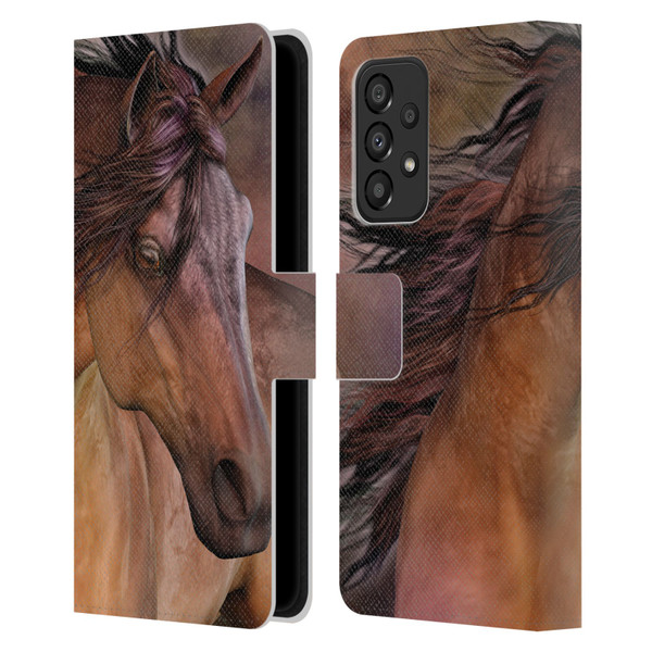 Laurie Prindle Western Stallion Belleze Fiero Leather Book Wallet Case Cover For Samsung Galaxy A33 5G (2022)