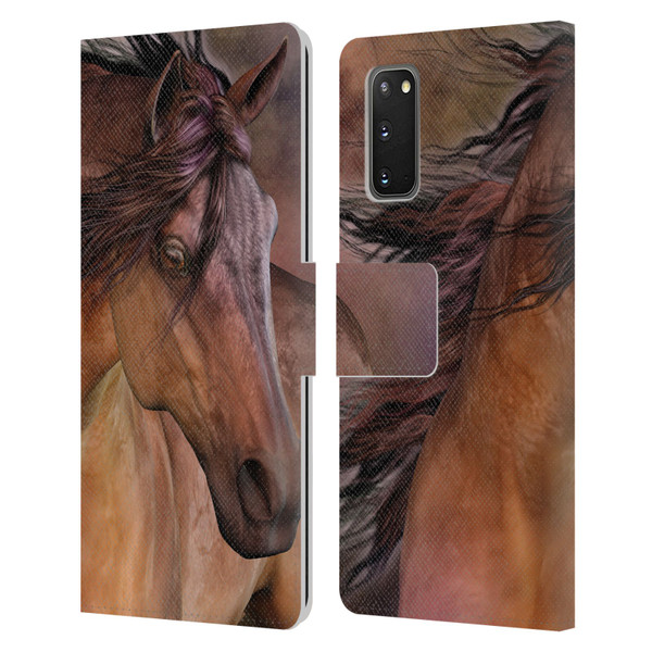 Laurie Prindle Western Stallion Belleze Fiero Leather Book Wallet Case Cover For Samsung Galaxy S20 / S20 5G