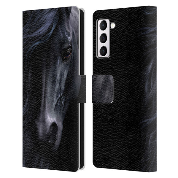 Laurie Prindle Western Stallion The Black Leather Book Wallet Case Cover For Samsung Galaxy S21+ 5G