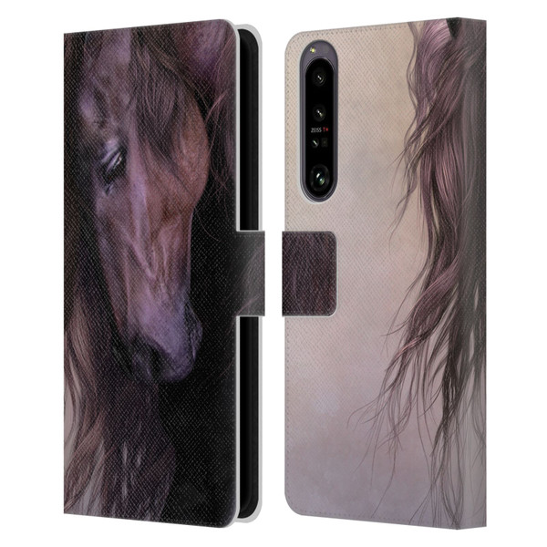 Laurie Prindle Western Stallion Equus Leather Book Wallet Case Cover For Sony Xperia 1 IV