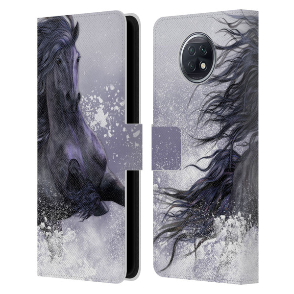 Laurie Prindle Western Stallion Winter Thunder Leather Book Wallet Case Cover For Xiaomi Redmi Note 9T 5G