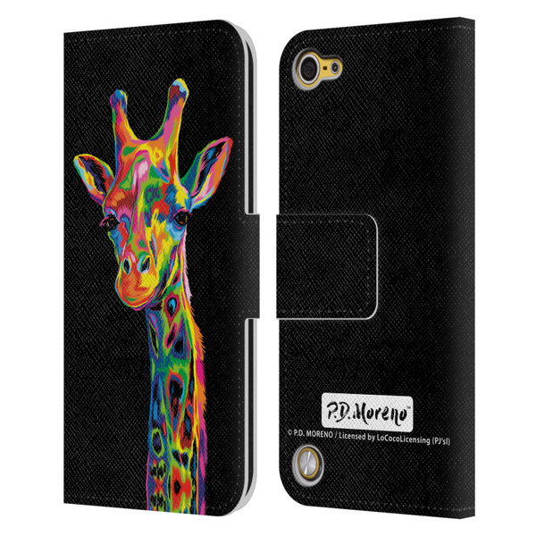 P.D. Moreno Animals Giraffe Leather Book Wallet Case Cover For Apple iPod Touch 5G 5th Gen