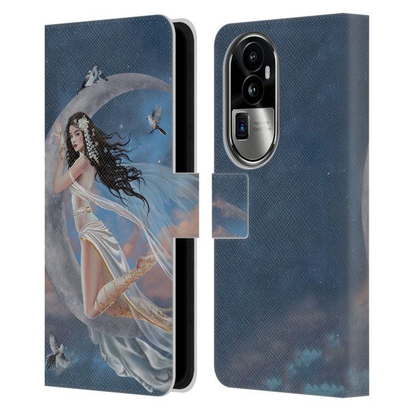 Nene Thomas Art Moon Lullaby Leather Book Wallet Case Cover For OPPO Reno10 Pro+