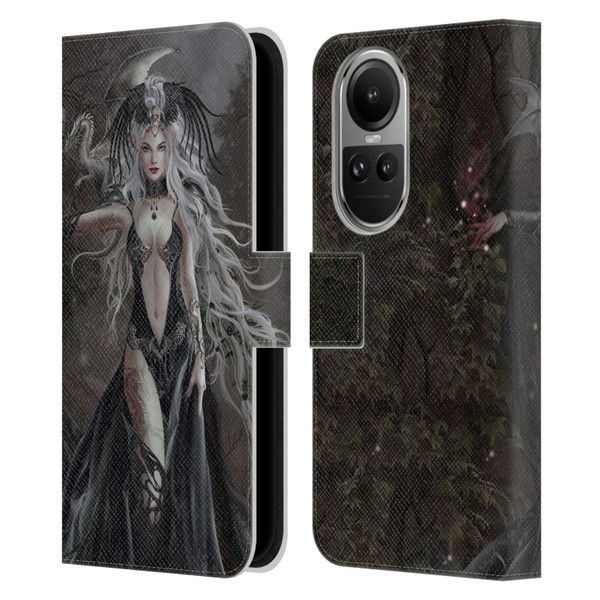 Nene Thomas Gothic Skull Queen Of Havoc Dragon Leather Book Wallet Case Cover For OPPO Reno10 5G / Reno10 Pro 5G