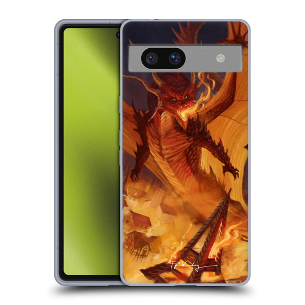 Piya Wannachaiwong Dragons Of Fire Dragonfire Soft Gel Case for Google Pixel 7a
