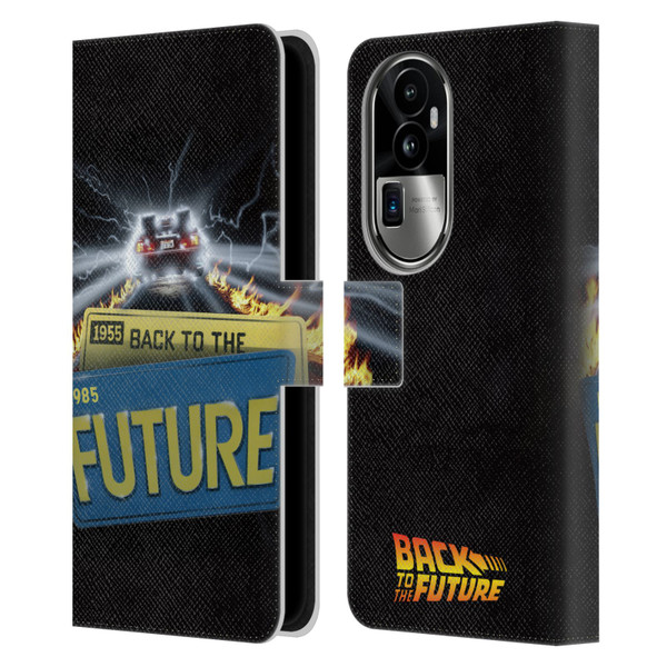 Back to the Future I Key Art Take Off Leather Book Wallet Case Cover For OPPO Reno10 Pro+