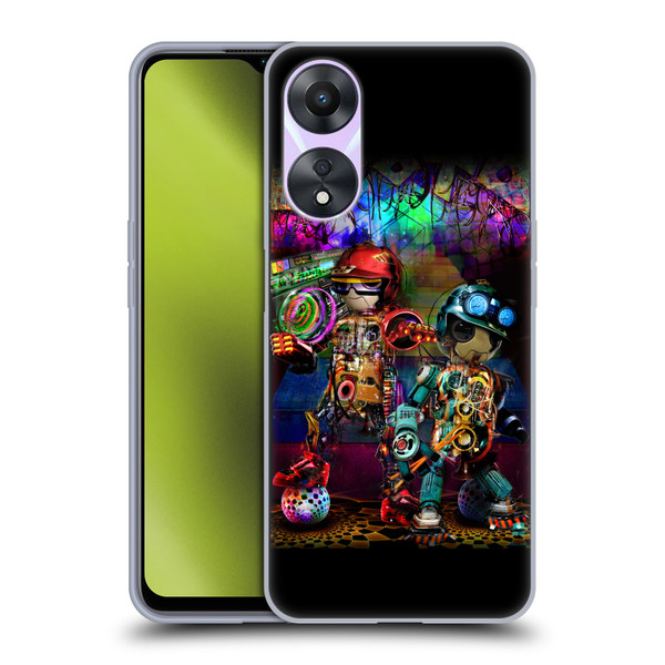 Jumbie Art Visionary Boombox Robots Soft Gel Case for OPPO A78 5G