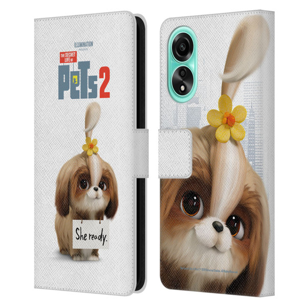 The Secret Life of Pets 2 Character Posters Daisy Shi Tzu Dog Leather Book Wallet Case Cover For OPPO A78 4G