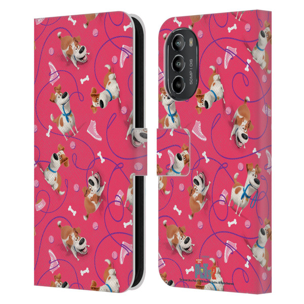 The Secret Life of Pets 2 II For Pet's Sake Max Dog Pattern 2 Leather Book Wallet Case Cover For Motorola Moto G82 5G