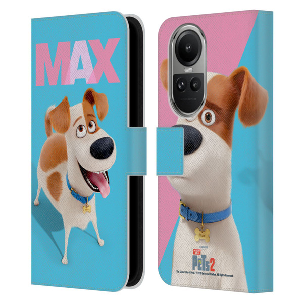 The Secret Life of Pets 2 II For Pet's Sake Max Dog Leather Book Wallet Case Cover For OPPO Reno10 5G / Reno10 Pro 5G