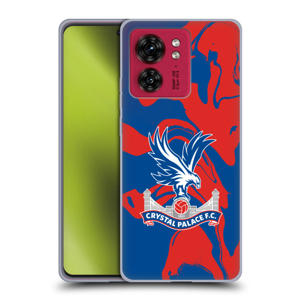 Crystal Palace FC Crest Red And Blue Marble Soft Gel Case for Motorola Moto Edge 40