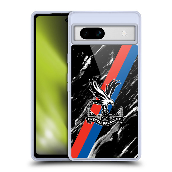 Crystal Palace FC Crest Black Marble Soft Gel Case for Google Pixel 7a