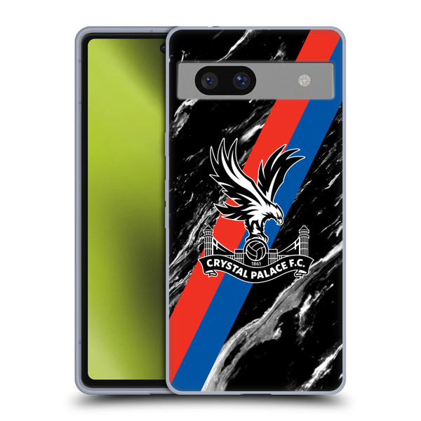 Crystal Palace FC Crest Black Marble Soft Gel Case for Google Pixel 7a