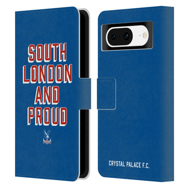 Crystal Palace FC Crest South London And Proud Leather Book Wallet Case Cover For Google Pixel 8