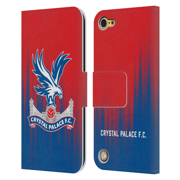 Crystal Palace FC Crest Halftone Leather Book Wallet Case Cover For Apple iPod Touch 5G 5th Gen