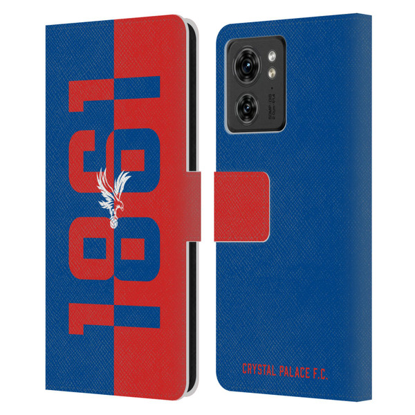 Crystal Palace FC Crest 1861 Leather Book Wallet Case Cover For Motorola Moto Edge 40