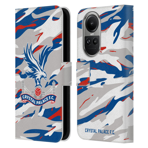 Crystal Palace FC Crest Camouflage Leather Book Wallet Case Cover For OPPO Reno10 5G / Reno10 Pro 5G