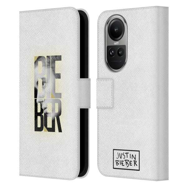 Justin Bieber Purpose B&w Mirror Calendar Text Leather Book Wallet Case Cover For OPPO Reno10 5G / Reno10 Pro 5G