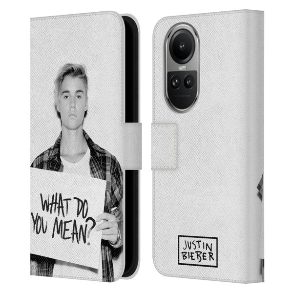 Justin Bieber Purpose What Do You Mean Photo Leather Book Wallet Case Cover For OPPO Reno10 5G / Reno10 Pro 5G