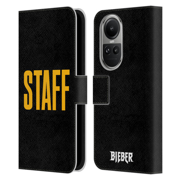 Justin Bieber Tour Merchandise Staff Leather Book Wallet Case Cover For OPPO Reno10 5G / Reno10 Pro 5G