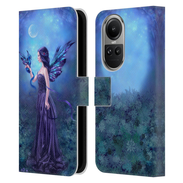 Rachel Anderson Fairies Iridescent Leather Book Wallet Case Cover For OPPO Reno10 5G / Reno10 Pro 5G