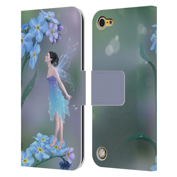 Rachel Anderson Pixies Forget Me Not Leather Book Wallet Case Cover For Apple iPod Touch 5G 5th Gen