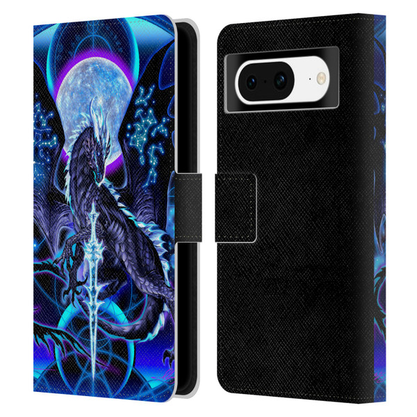 Ruth Thompson Art Dragon, Sword & Constellations Leather Book Wallet Case Cover For Google Pixel 8