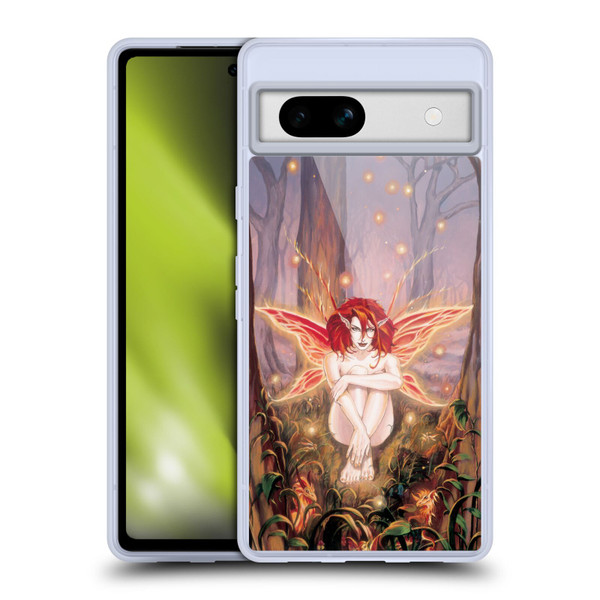 Ruth Thompson Art Ember Fire Fairy In Forest Soft Gel Case for Google Pixel 7a
