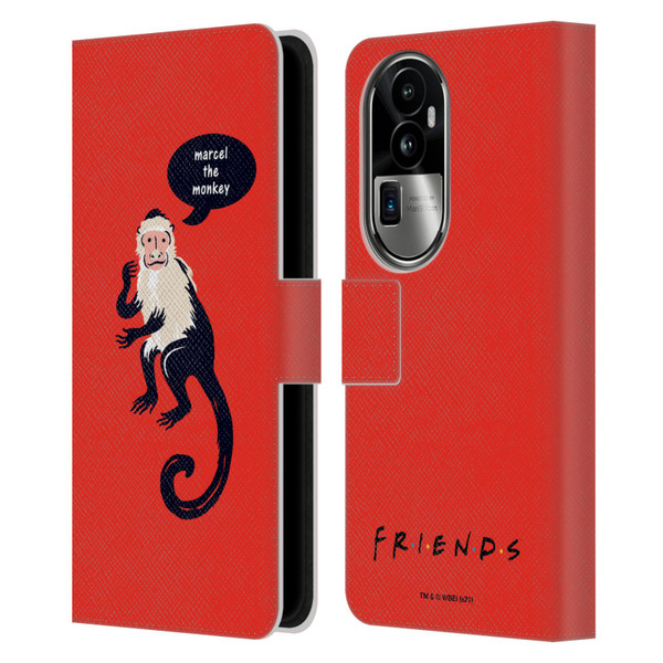 Friends TV Show Iconic Marcel The Monkey Leather Book Wallet Case Cover For OPPO Reno10 Pro+