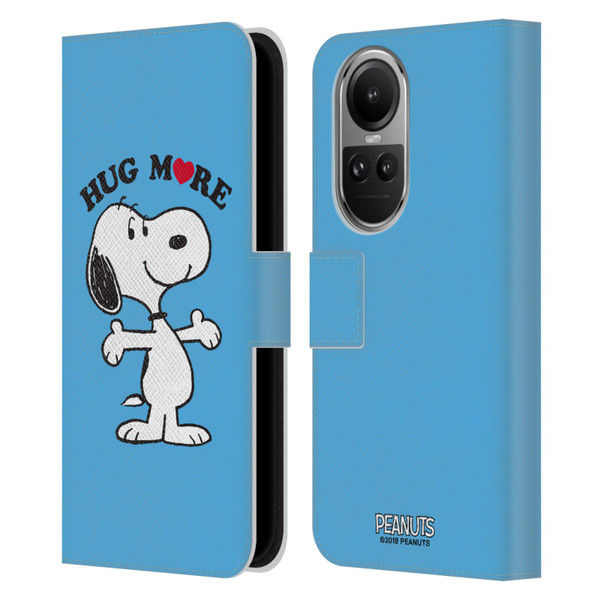 Peanuts Snoopy Hug More Leather Book Wallet Case Cover For OPPO Reno10 5G / Reno10 Pro 5G